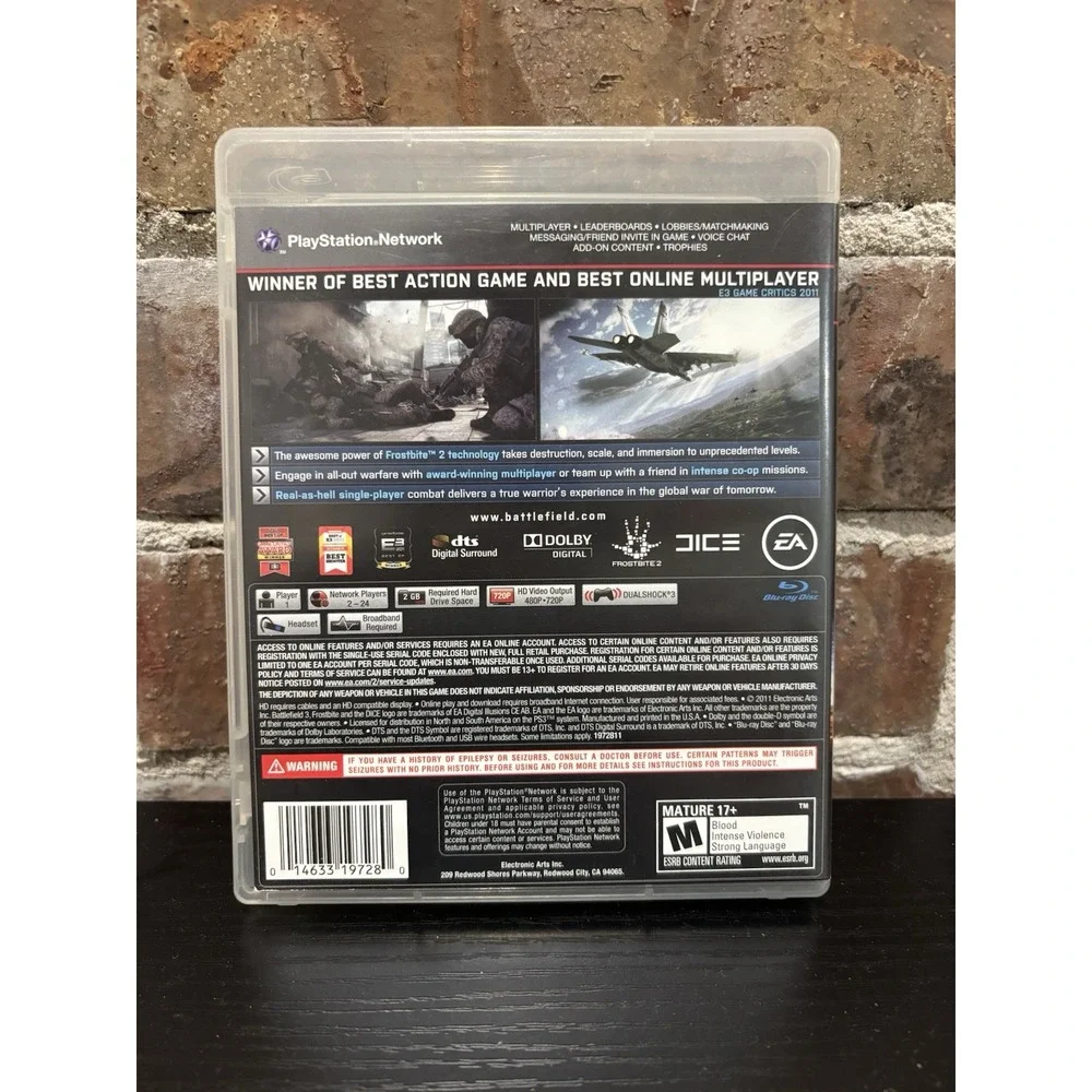 Battlefield 3 PS3 (2011) CIB with Manual, Good Condition, Tested, Fast Shipping!